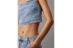 Calvin Klein Denim Bralette Γυναικείο Αμάνικο Τζιν Crop Top