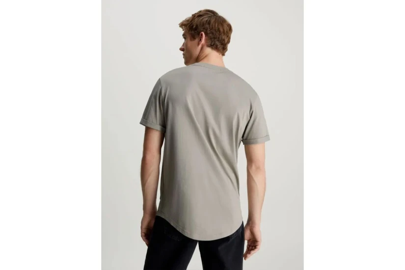 Calvin Klein Cotton Badge Ανδρικό Κοντομάνικο T-Shirt Γκρι