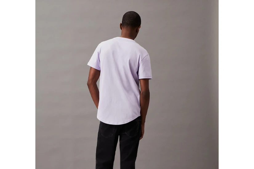 Calvin Klein Cotton Badge Ανδρικό Κοντομάνικο T-Shirt Λιλά