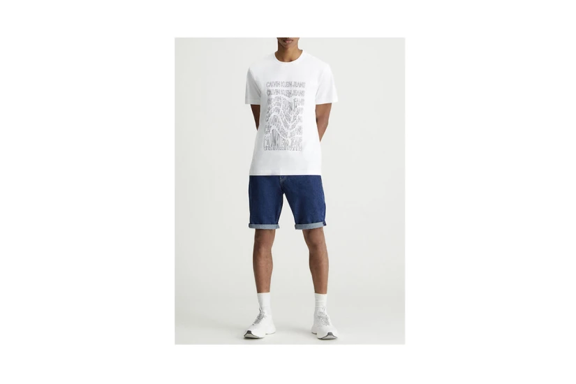 Calvin Klein Ανδρική Τζιν Βερμούδα Μπλε Σκούρα