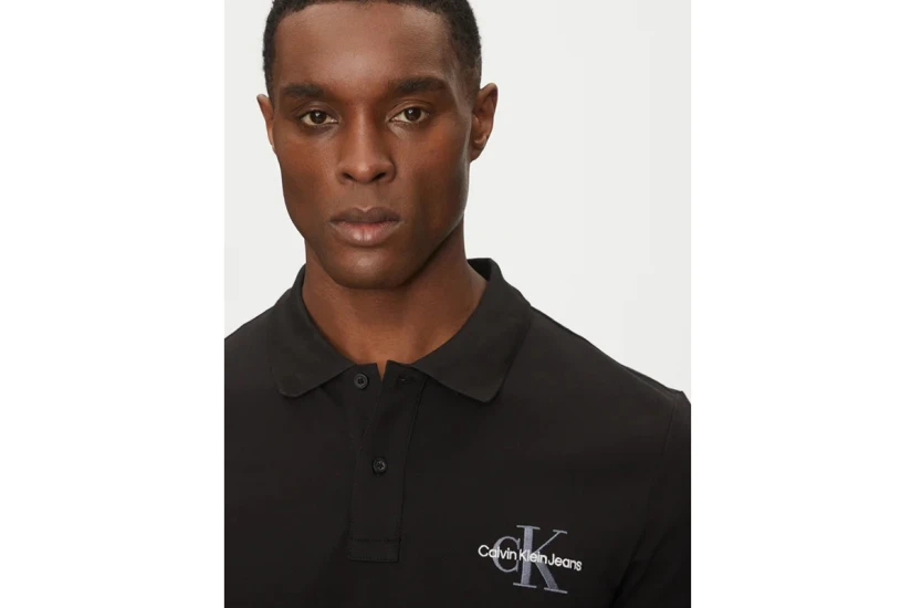 Calvin Klein Ανδρικό Κοντομάνικο Polo T-Shirt Μαύρο