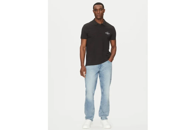 Calvin Klein Ανδρικό Κοντομάνικο Polo T-Shirt Μαύρο