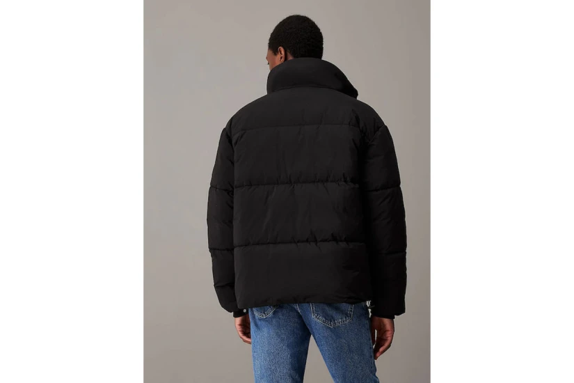 Calvin Klein Oversized Chenille Ανδρικό Puffer Μπουφάν Μαύρο