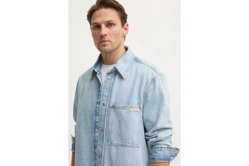 Calvin Klein Ανδρικό Denim Μακρυμάνικο Πουκάμισο