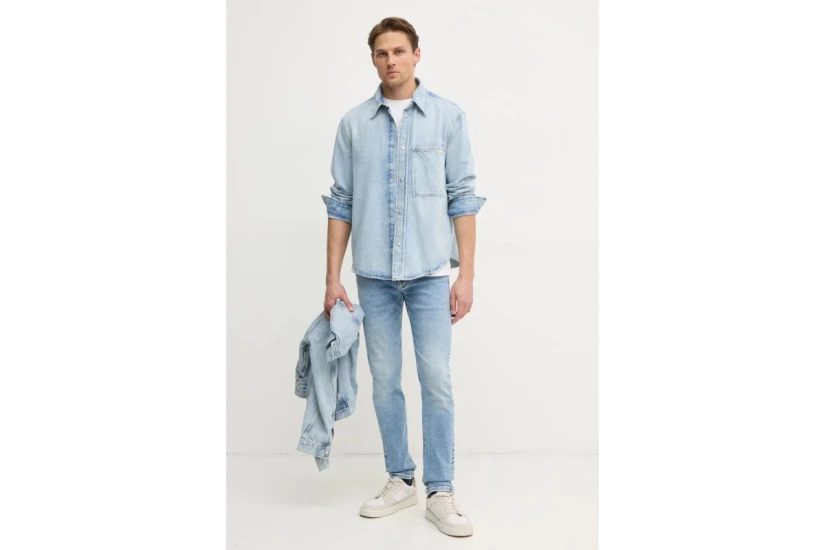 Calvin Klein Ανδρικό Denim Μακρυμάνικο Πουκάμισο