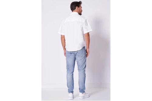 Calvin Klein Oxford Πουκάμισο Κοντομάνικο Ανδρικό (J30J327293 YAF)