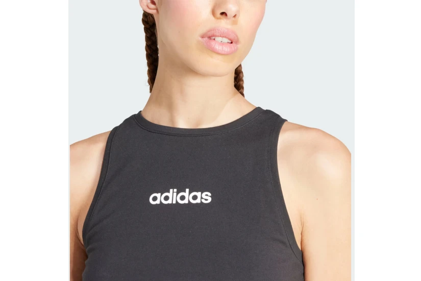 Adidas Performance Essentials Linear Γυναικεία Αμάνικη Μπλούζα Μαύρη