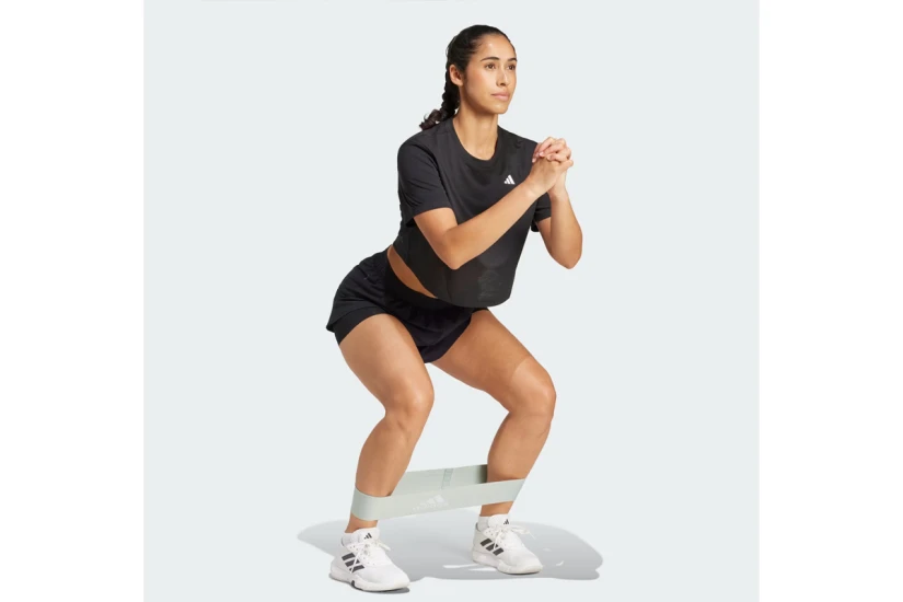 Adidas Performance We Min Γυναικείο Κοντομάνικο Cropped T-Shirt Μαύρο