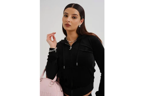 Juicy Couture Classic Velour Robertson Ζακέτα Βελουτέ Γυναικεία (JCAP176 101)
