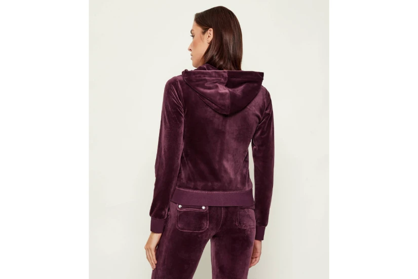 Juicy Couture Classic Velour Robertson Γυναικεία Ζακέτα Βελουτέ με Κουκούλα 