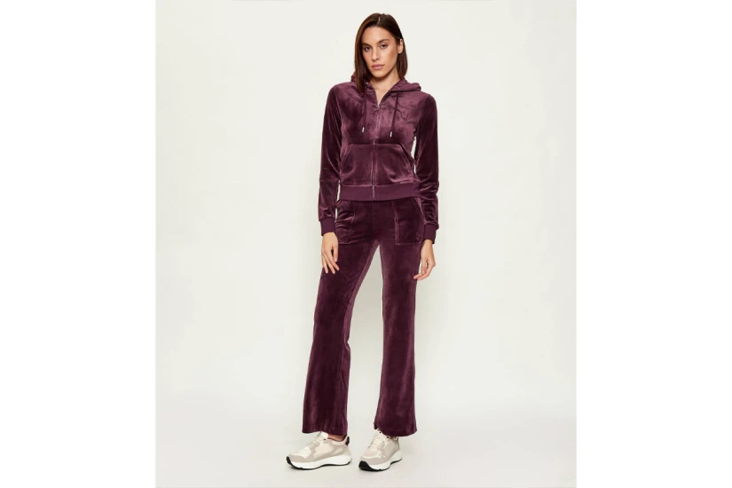Juicy Couture Classic Velour Robertson Γυναικεία Ζακέτα Βελουτέ με Κουκούλα 