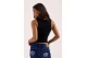 Juicy Couture Gothic Crown Ribbed Γυναικεία Αμάνικη Μπλούζα Μαύρη