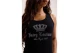 Juicy Couture Gothic Crown Ribbed Γυναικεία Αμάνικη Μπλούζα Μαύρη