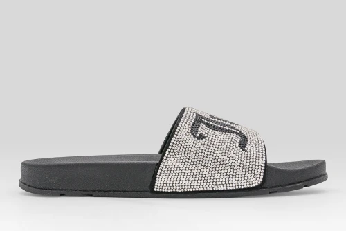 Juicy Couture Diamante Branded Παντόφλες (JCFYL222054 101 SILVER)