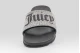 Juicy Couture Diamante Branded Γυναικείες Παντόφλες Μαύρες, Ασημί