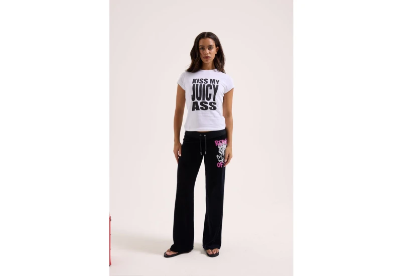 Juicy Couture The Icons Kiss My Juicy Γυναικείο Κοντομάνικο T-Shirt Λευκό