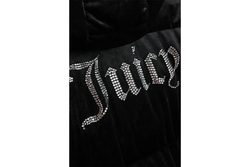 Juicy Couture Velour Longline Γυναικείο Μπουφάν Puffer Μαύρο
