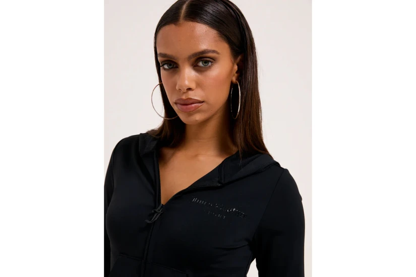 Juicy Couture Peached Active Fitted Γυναικεία Ζακέτα Μαύρη