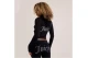 Juicy Couture Oola Diamante Jersey Γυναικεία Βαμβακερή Ζακέτα με Κουκούλα Μαύρη