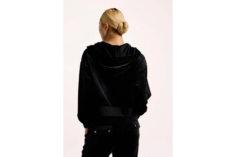 Juicy Couture Madison Γυναικεία Ζακέτα Βελουτέ με Κουκούλα