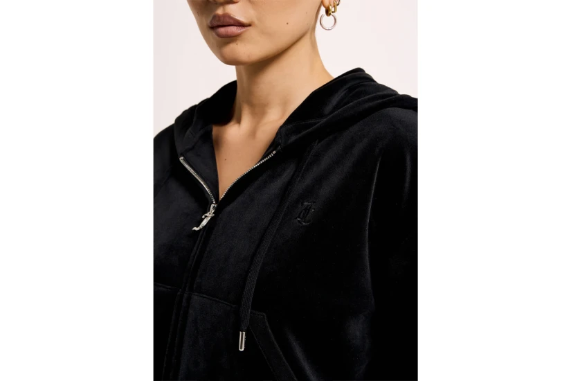 Juicy Couture Madison Γυναικεία Ζακέτα Βελουτέ με Κουκούλα