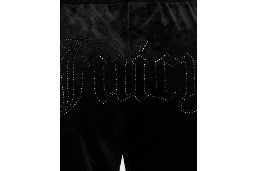 Juicy Couture Tina Velour Outline Diamante Γυναικείο Παντελόνι Φόρμας Μαύρο
