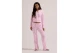 Juicy Couture Tina Velour Outline Diamante Γυναικείο Παντελόνι Φόρμας Ροζ