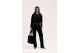 Juicy Couture Outline Diamante Wide Leg Γυναικείο Παντελόνι Φόρμας Μαύρο
