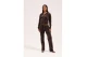 Juicy Couture Outline Diamante Wide Leg Γυναικείο Παντελόνι Φόρμας Καφέ