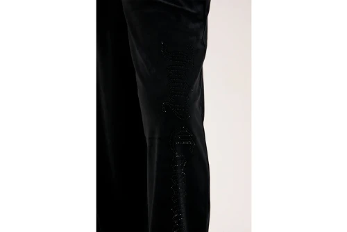 Juicy Couture Outline Diamante Wide Leg Παντελόνι Φόρμας Γυναικείο (JCWBJ225309 101)
