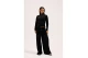 Juicy Couture Outline Diamante Wide Leg Γυναικείο Παντελόνι Φόρμας Μαύρο