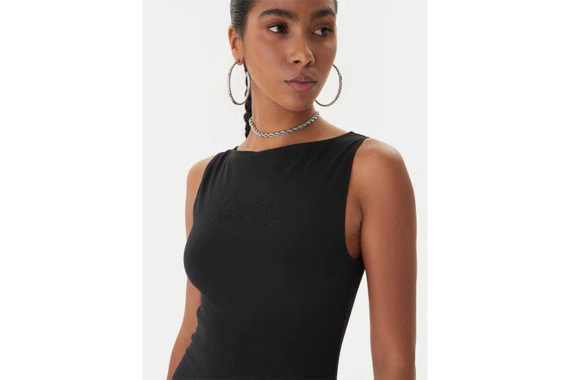 Juicy Couture Canyon Boatneck Γυναικείο Φόρεμα Maxi Μαύρο