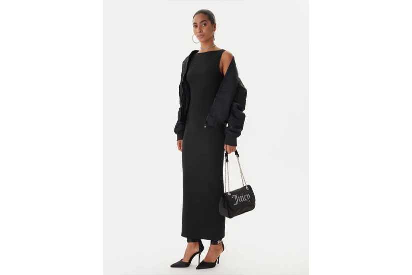 Juicy Couture Canyon Boatneck Γυναικείο Φόρεμα Maxi Μαύρο