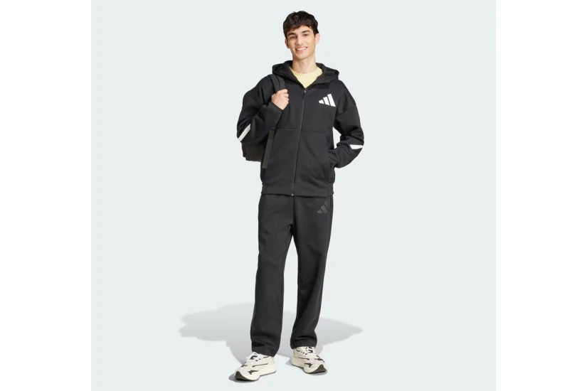 Adidas Performance Z.N.E. Aνδρική Βαμβακερή Ζακέτα με Κουκούλα Μαύρη