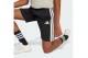 Adidas Performance Essentials 3-Stripes Αθλητική Βερμούδα Μαύρη, Λευκή