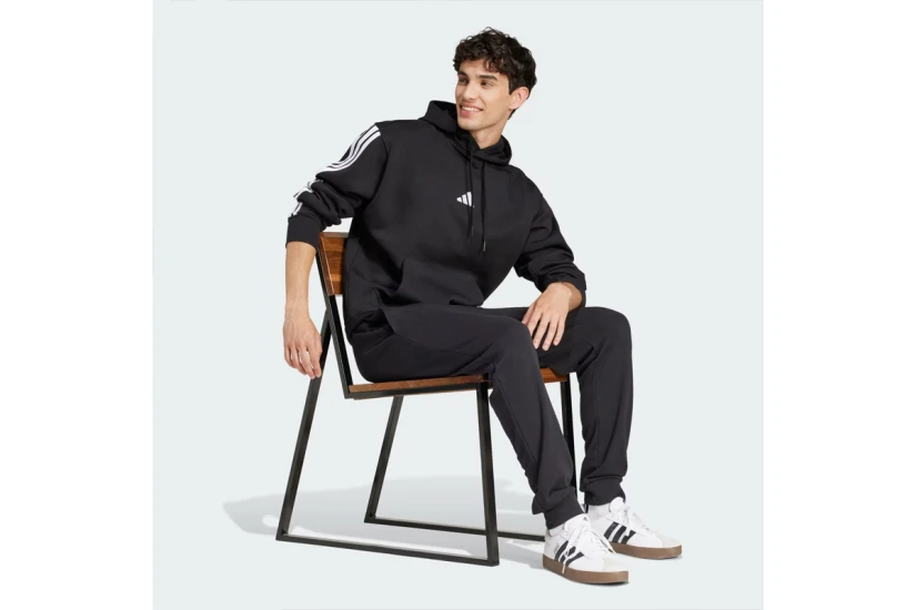 Adidas Performance Essentials 3-Stripes Fleece Ανδρικό Φούτερ με Κουκούλα