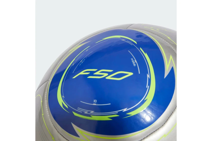 Adidas Performance Messi Club Μπάλα Ποδοσφαίρου Ασημί, Μπλε Σκούρο, Κίτρινο Φλούο