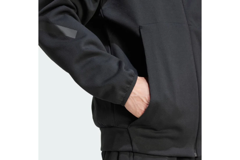 Adidas Performance Z.N.E. Ανδρική Πολυεστερική Ζακέτα με Κουκούλα Μαύρη