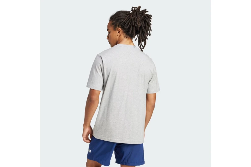 Adidas Performance Essentials Linear Single Jersey Ανδρικό Κοντομάνικο T-Shirt Γκρι