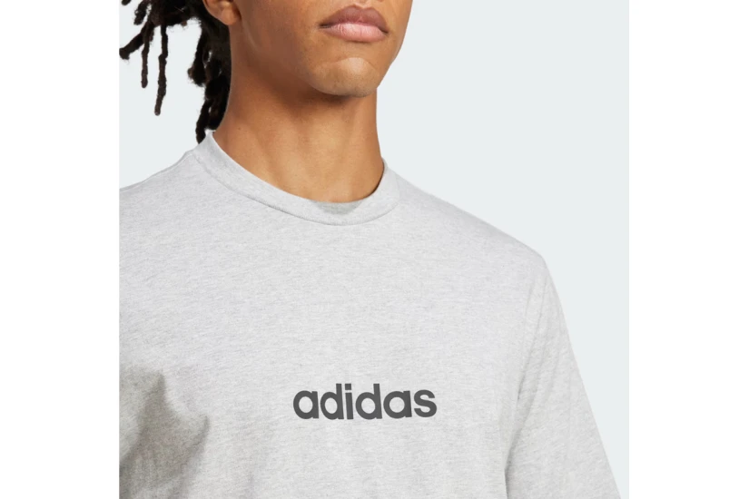 Adidas Performance Essentials Linear Single Jersey Ανδρικό Κοντομάνικο T-Shirt Γκρι