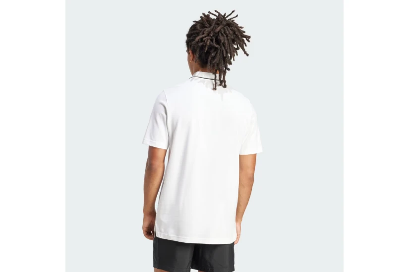 Adidas Performance Essentials Small Logo Pique Ανδρικό Polo Λευκό, Μαύρο