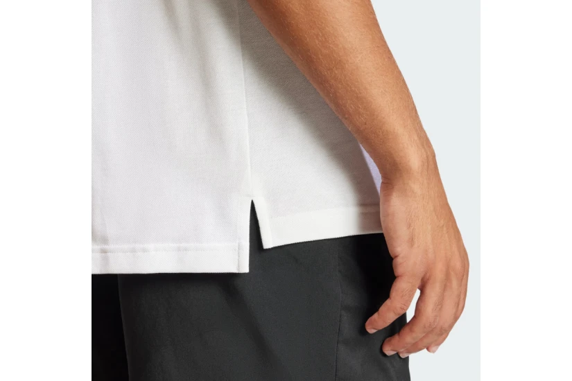 Adidas Performance Essentials Small Logo Pique Ανδρικό Polo Λευκό, Μαύρο