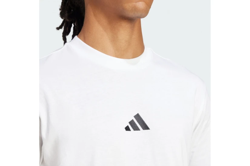 Adidas Performance Essentials Small Logo Single Jersey Ανδρικό Κοντομάνικο T-Shirt Λευκό