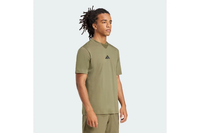 Adidas Performance Essentials Small Logo Single Jersey Ανδρικό Κοντομάνικο T-Shirt Χακί