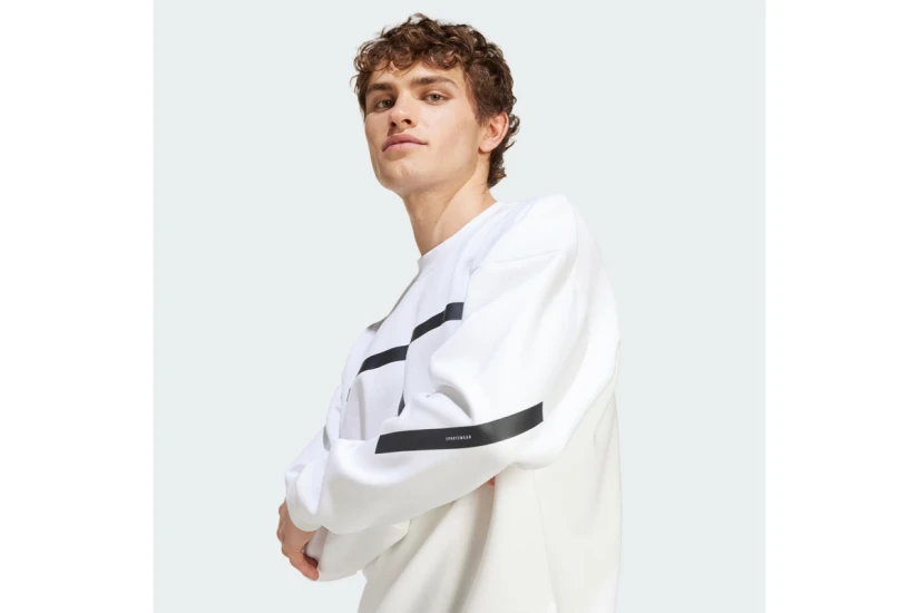 Adidas Z.N.E. Ανδρική Μακρυμάνικη Μπλούζα με Λαιμόκοψη Λευκή