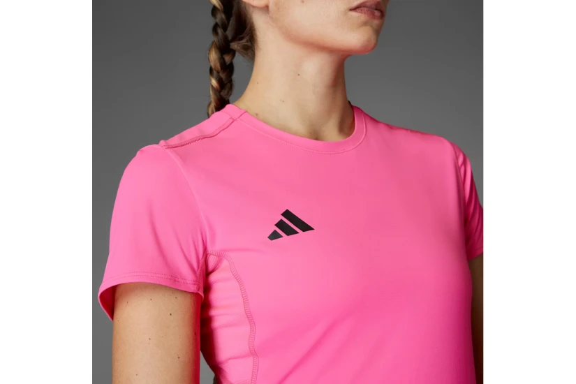 Adidas Performance Adizero Essentials Running Γυναικείο Κοντομάνικο T-Shirt Ροζ