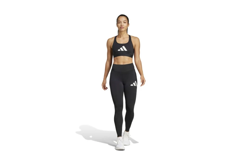 Adidas Performance Powerreact Big Logo Graphic Γυναικείο Μπουστάκι Μαύρο, Λευκό