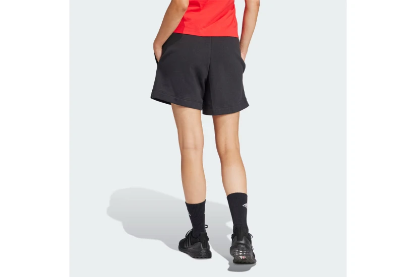 Adidas Performance Essentials Linear French Terry Γυναικείο Αθλητικό Σορτς Μαύρο, Λευκό