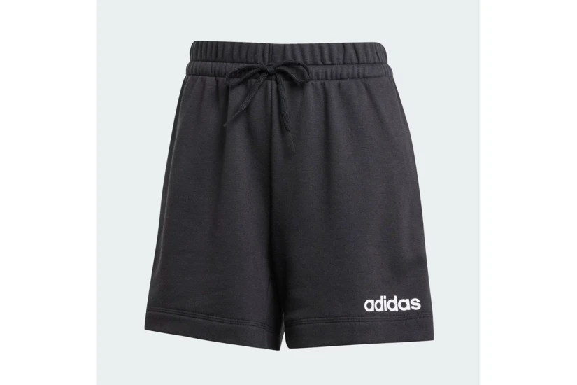 Adidas Performance Essentials Linear French Terry Γυναικείο Αθλητικό Σορτς Μαύρο, Λευκό