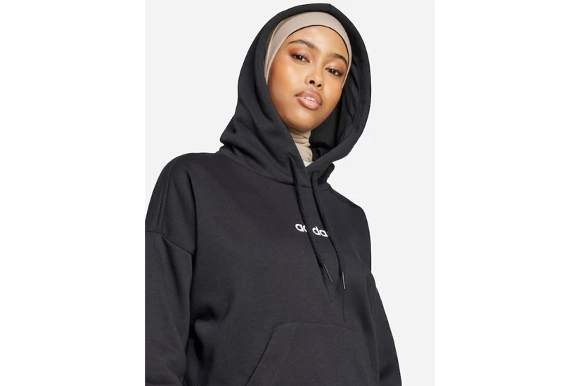 Adidas Performance Linear Fleece Γυναικείο Φούτερ με Κουκούλα Μαύρο